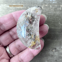Image 4 of Garden Quartz, Crescent Moon, Lodelite Quartz Crystal, Shaman’s Dream Stone, Crystal Moon