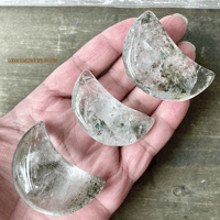 Image 10 of Garden Quartz, Crescent Moon, Lodelite Quartz Crystal, Shaman’s Dream Stone, Crystal Moon