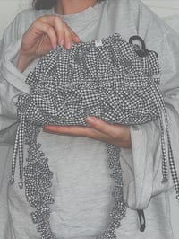 Image 1 of Black Gingham Pudding Pouch 