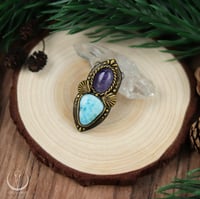 Image 2 of Mermaids treasure talisman with larimar and amethyst