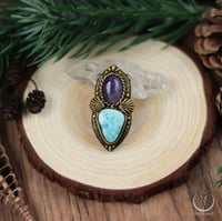 Image 1 of Mermaids treasure talisman with larimar and amethyst