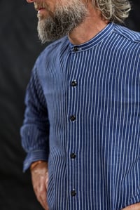 Image 11 of French Stripe Worker shirt I - Blue stripe * one off piece