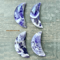 Image 4 of Strawberry Quartz Crescent Moon, Rose Quartz, Crystal Moon, Crystal Crescent Moon