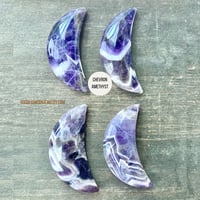 Image 6 of Strawberry Quartz Crescent Moon, Rose Quartz, Crystal Moon, Crystal Crescent Moon