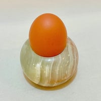 Image 4 of Joli coquetier ou photophore bougeoir en onyx vert – vintage années 60-70