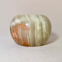 Image 8 of Joli coquetier ou photophore bougeoir en onyx vert – vintage années 60-70