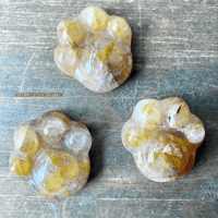 Image 3 of Crystal Carved Gemstone Paw, Mini Crystal Paw, Crystal Footprints, Crystal Carvings