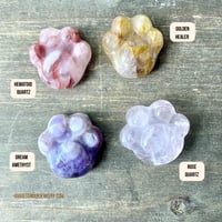 Image 5 of Crystal Carved Gemstone Paw, Mini Crystal Paw, Crystal Footprints, Crystal Carvings