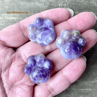 Image 8 of Crystal Carved Gemstone Paw, Mini Crystal Paw, Crystal Footprints, Crystal Carvings