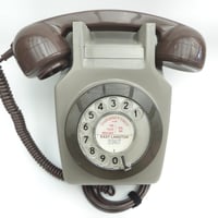 Image 1 of Two-Tone Grey GPO 741 Wall Telephone - all domestic VoIP services. BT Digital Voice, EE, Sky etc.