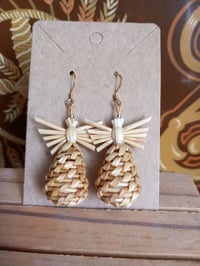 Image 2 of  Straw Droplet Earrings