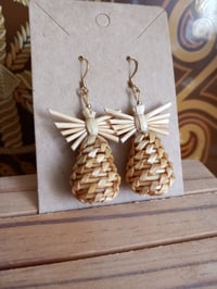 Image 3 of  Straw Droplet Earrings