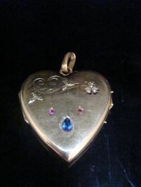 Image 1 of BELLE EPOQUE EDWARDIAN 18CT 18K HIGH CARAT FRENCH SAPPHIRE RUBY LOCKET