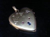 Image 2 of BELLE EPOQUE EDWARDIAN 18CT 18K HIGH CARAT FRENCH SAPPHIRE RUBY LOCKET