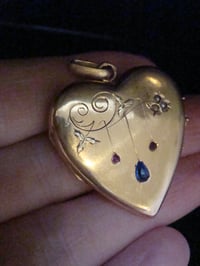 Image 3 of BELLE EPOQUE EDWARDIAN 18CT 18K HIGH CARAT FRENCH SAPPHIRE RUBY LOCKET