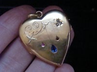 Image 6 of BELLE EPOQUE EDWARDIAN 18CT 18K HIGH CARAT FRENCH SAPPHIRE RUBY LOCKET