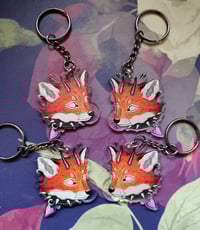 Image 2 of Goth fox keychain