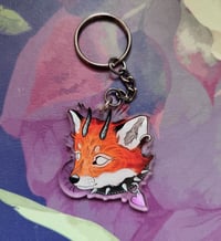 Image 1 of Goth fox keychain