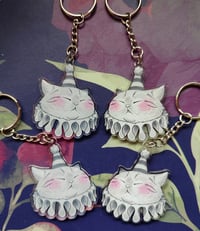 Image 2 of Clown cat keychain