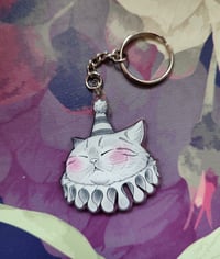 Image 1 of Clown cat keychain