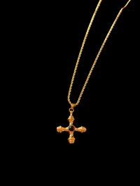 Image 2 of G.A Tiger Eye Cross Necklace