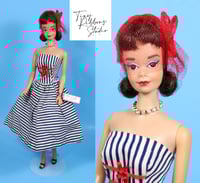 Image 1 of 🎀 Custom OOAK Face Brunette Midge Doll Cotton Casual Dress Hat Shoes