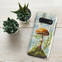 Image 8 of Gorgeous Blue Filigree and Orange Mushroom Fungus Tough case for Samsung®