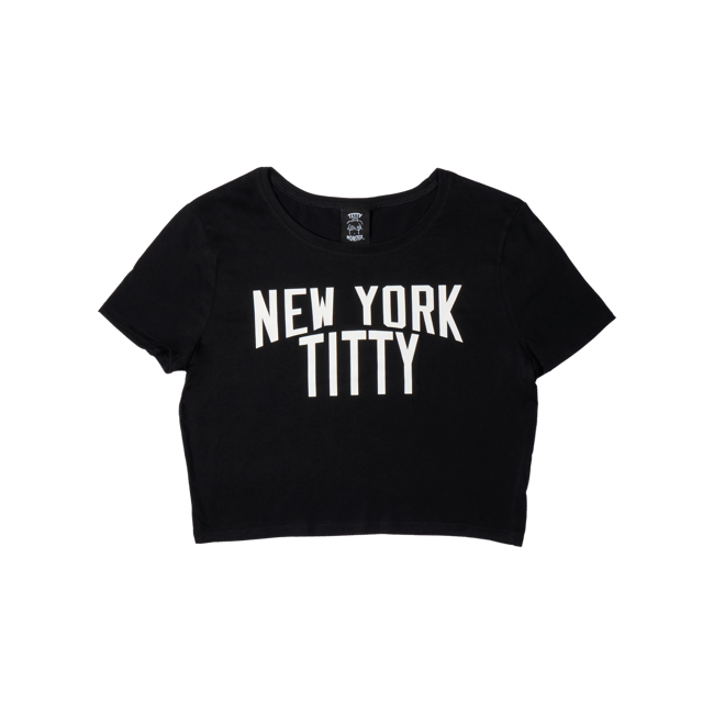 GLOW IN THE DARK NEW YORK TITTY CROP TOP