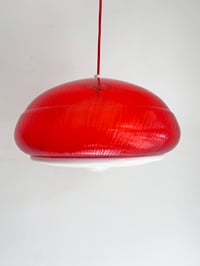 Image 9 of LÁMPARA ROJA CON DOBLE PANTALLA, AÑOS 70