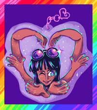 Image 1 of Rainbow Mini Zine Charm and NEW Sticker!