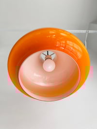 Image 5 of LÁMPARA DE TECHO DE VIDRIO NARANJA, AÑOS 70