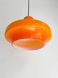 Image 4 of LÁMPARA DE TECHO DE VIDRIO NARANJA, AÑOS 70
