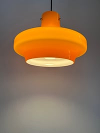 Image 6 of LÁMPARA DE TECHO DE VIDRIO NARANJA, AÑOS 70