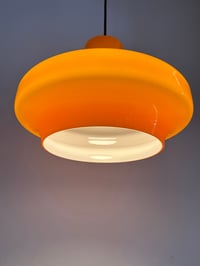 Image 7 of LÁMPARA DE TECHO DE VIDRIO NARANJA, AÑOS 70