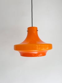 Image 1 of LÁMPARA DE TECHO DE VIDRIO NARANJA, AÑOS 70