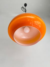 Image 8 of LÁMPARA DE TECHO DE VIDRIO NARANJA, AÑOS 70