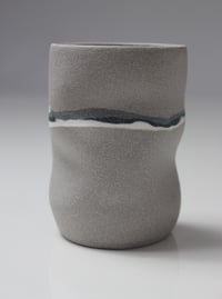 Image 1 of Extra Small Warm Grey Banded Vessel