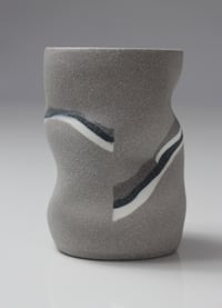 Image 3 of Extra Small Warm Grey Banded Vessel