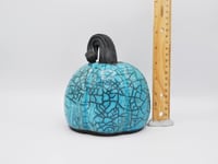 Image 5 of Small Turquoise Crackle Pumpkin