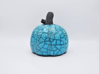 Image 2 of Small Turquoise Crackle Pumpkin
