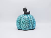 Image 4 of Small Turquoise Crackle Pumpkin