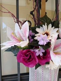 Image 1 of Fall Magenta Door Décor