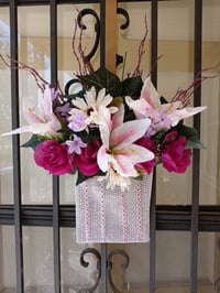 Image 3 of Fall Magenta Door Décor