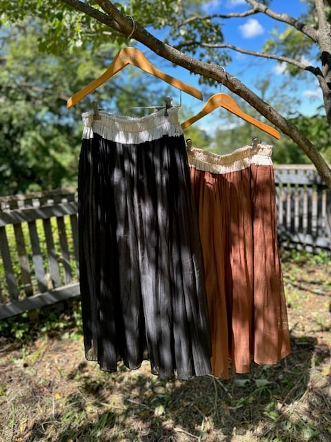 Image of Antipast F/W'25 Lawn Skirts (Black or Brown)