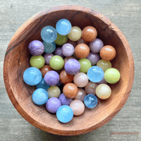 Image 1 of Mini Crystal Sphere Set, 7 Pastel Healing Crystals for Calm, Creativity & Positive Vibes 