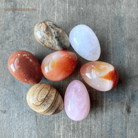 Image 5 of Crystal Eggs for Feminine Healing, Litha MidSummer Set, (6) Crystal Egg Set