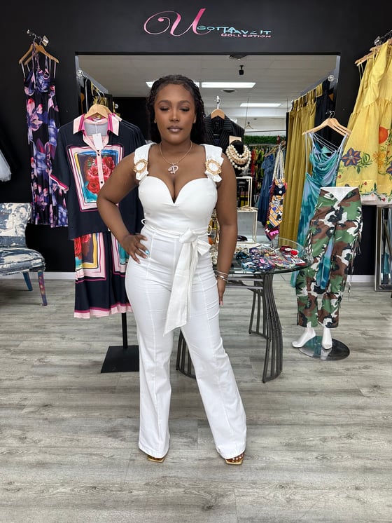 Image of White Suga Jumpsuit