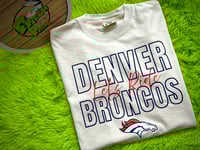 Image 1 of DENVER BRONCOS LETS RIDE BOXY-FIT CROP TEE