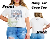 Image 2 of DENVER BRONCOS LETS RIDE BOXY-FIT CROP TEE