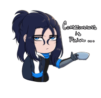 Azrael Consciousness is Pain Sitcker